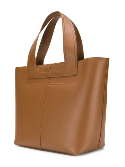 Shop Victoria Beckham Apron Tote Bag In Brown