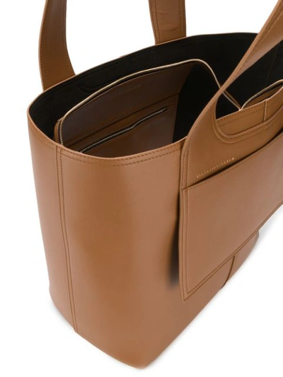 Shop Victoria Beckham Apron Tote Bag In Brown