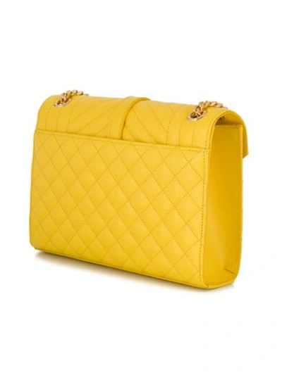 Shop Saint Laurent Envelope Medium Shoulder Bag In Yellow