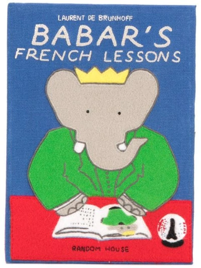 Shop Olympia Le-tan Babar's French Lessons Book Clutch In Blue