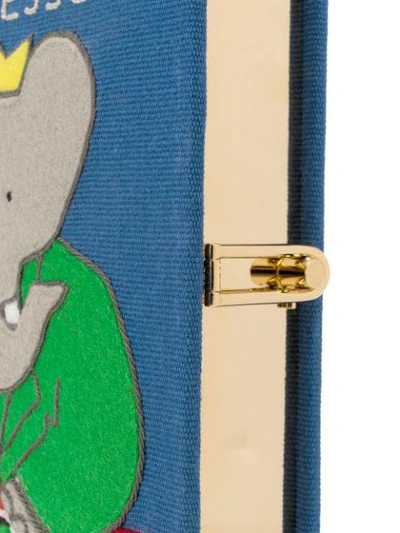 Shop Olympia Le-tan Babar's French Lessons Book Clutch In Blue