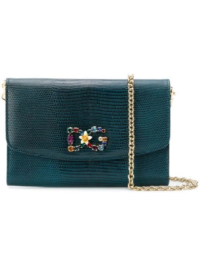 Shop Dolce & Gabbana Dg Millennials Envelope Clutch In Blue