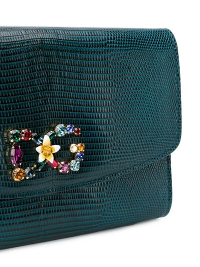 Shop Dolce & Gabbana Dg Millennials Envelope Clutch In Blue