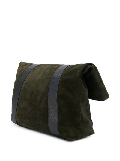 Shop Ann Demeulemeester Contrast Shoulder Bag In Green