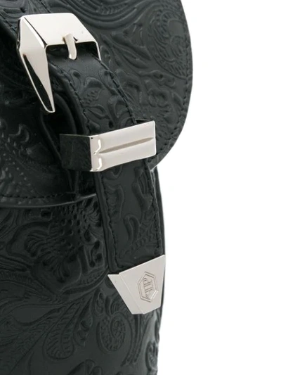 Shop Philipp Plein Floral Belt Bag In Black