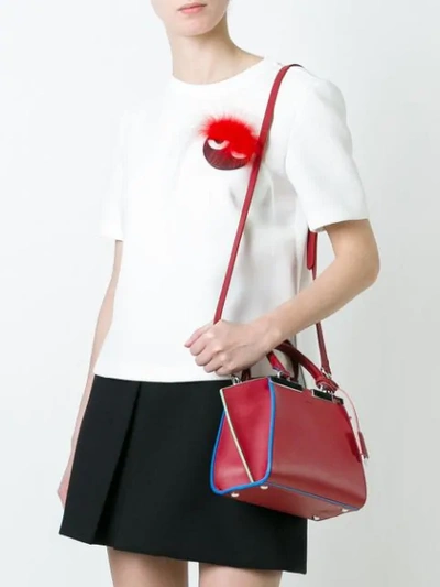 Shop Fendi Mini '3jours' Crossbody Bag - Red