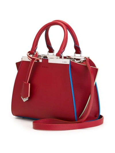 Shop Fendi Mini '3jours' Crossbody Bag - Red