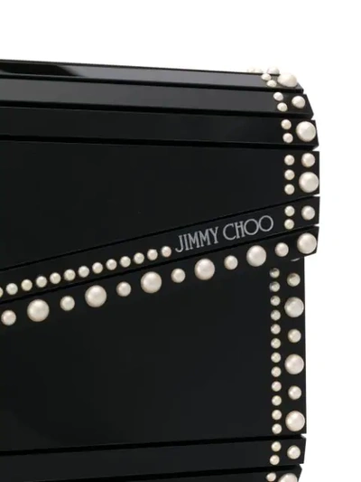 Shop Jimmy Choo Pearl Embellished Candy Crossbody Bag In Black