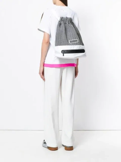 Shop Adidas By Stella Mccartney Knit Backpack - Grey
