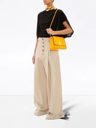 Shop Jw Anderson Anchor Logo Box Bag In Yellow