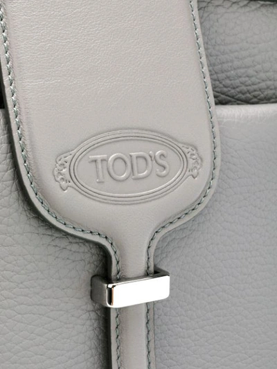 Shop Tod's Wave Medium Tote Bag In Grey