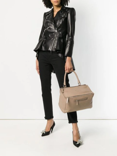 Shop Givenchy Medium Pandora Bag - Neutrals