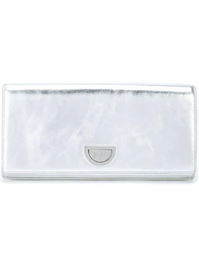 Shop Diane Von Furstenberg East West Clutch Bag In Metallic