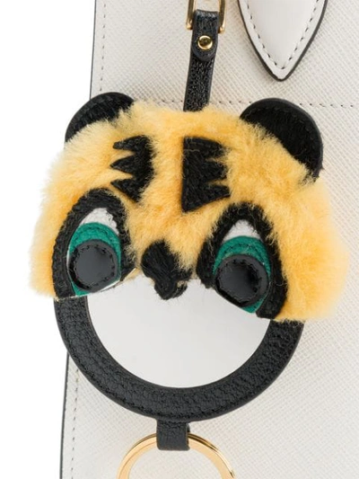 Shop Miu Miu Tiger Bag Charm In Yellow