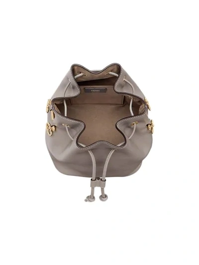 Shop Fendi Mon Tresor Bucket Bag In Grey