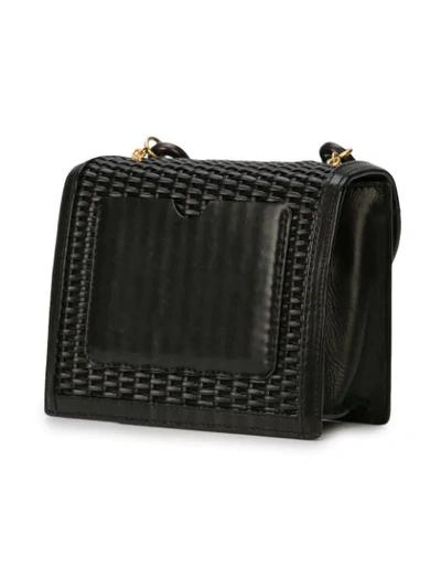 Shop Oscar De La Renta Mini Tro Bag In Black