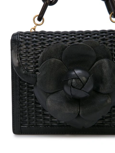 Shop Oscar De La Renta Mini Tro Bag In Black