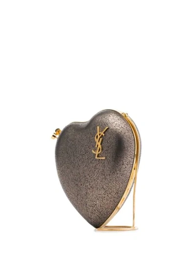 Shop Saint Laurent Love Box Bag In Gold