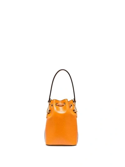 FENDI MINI MON TRESOR BUCKET BAG - 棕色