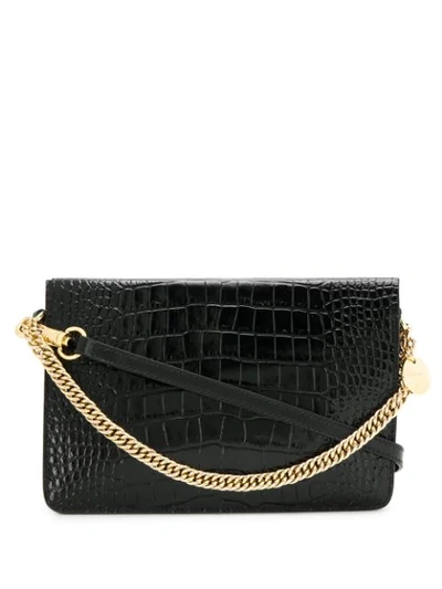 Shop Givenchy Crocodile Effect Cross3 Crossbody Bag In Black