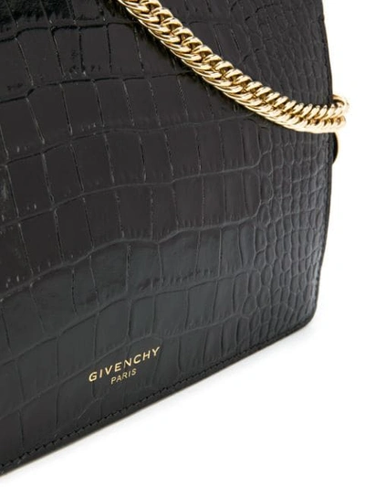 Shop Givenchy Crocodile Effect Cross3 Crossbody Bag In Black