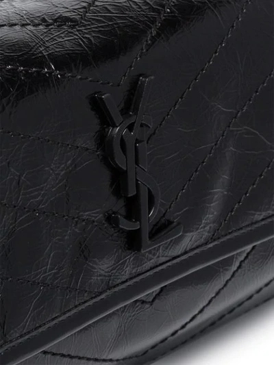 Shop Saint Laurent Niki Monogram Cross In Black