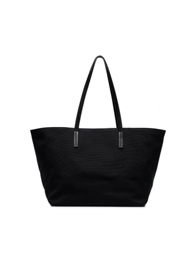 Shop Versace Logo Print Tote Bag In Black