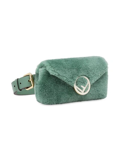 Shop Fendi Logo Belt Bag - Green