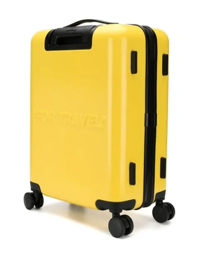 OFF-WHITE "FOR TRAVEL" LOGO SUITCASE - 黄色