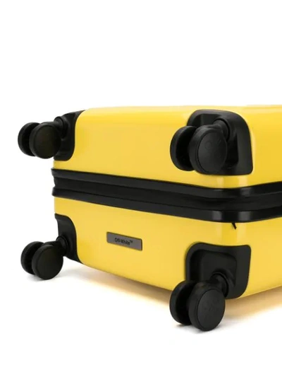 Shop Off-white ”for Travel” Logo Suitcase In Yellow