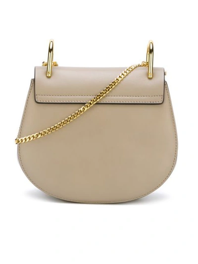 Shop Chloé Mini Drew Shoulder Bag - Neutrals