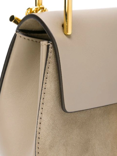Shop Chloé Mini Drew Shoulder Bag - Neutrals