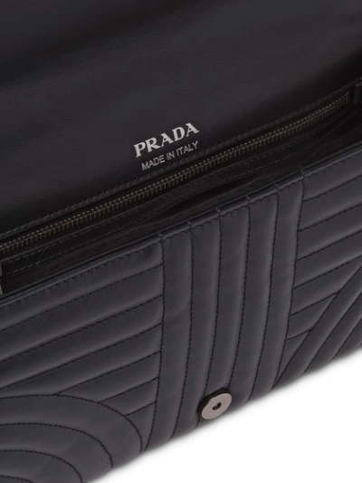 Shop Prada Diagramme Shoulder Bag In Black