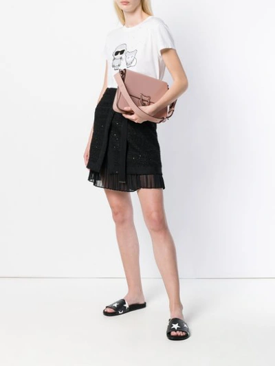 Shop Karl Lagerfeld K/katlock Shoulder Bag In Pink