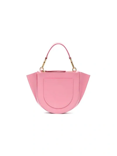Shop Wandler Pink Hortensia Mini Leather Shoulder Bag