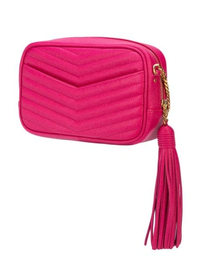 Shop Saint Laurent Lou Shoulder Bag In 5619 Fresh Fuxia