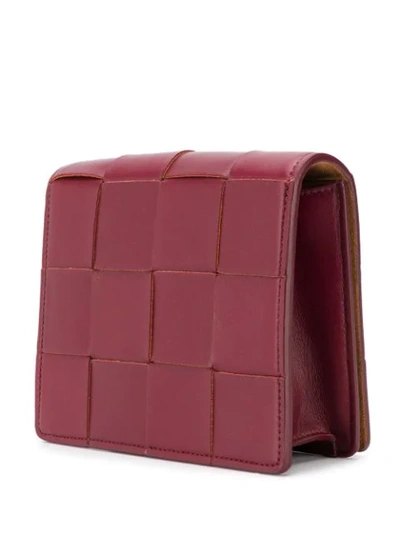 Shop Bottega Veneta Cassette Shoulder Bag In Red