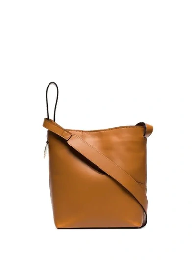 Shop Atp Atelier Piombino Shoulder Bag In Brown