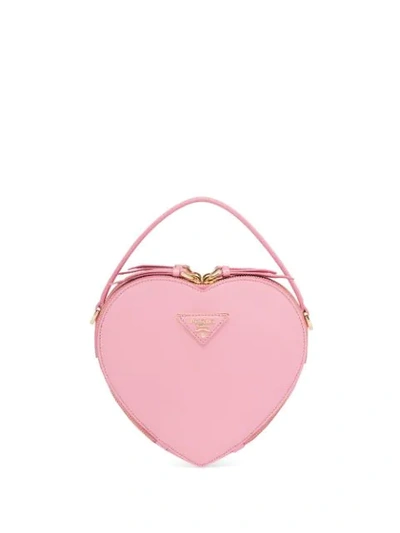 Prada Odette Heart Bag In Red Saffiano Leather – Bagsers