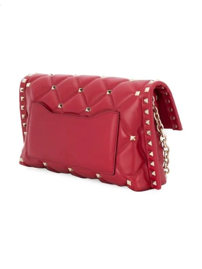 Shop Valentino Garavani Candystud Shoulder Bag - Red