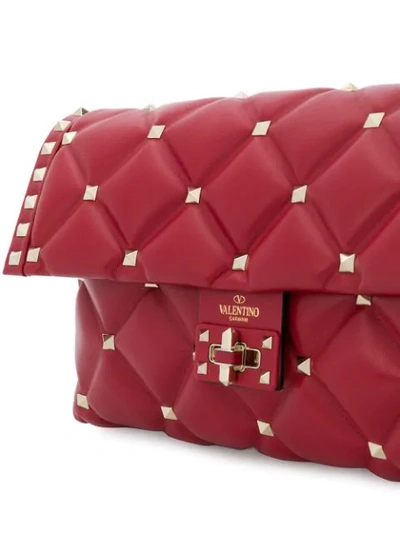 Shop Valentino Garavani Candystud Shoulder Bag - Red
