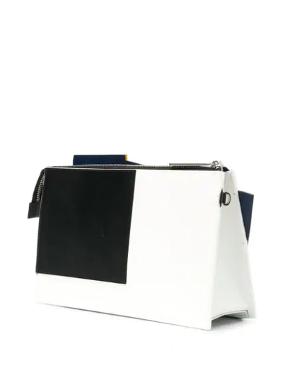 Shop A-cold-wall* Colour-blocked Shoulder Bag In White