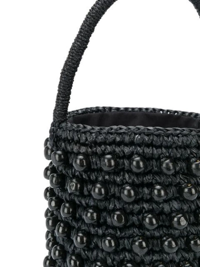 Shop Sensi Studio Beaded Drawstring Bag In Black