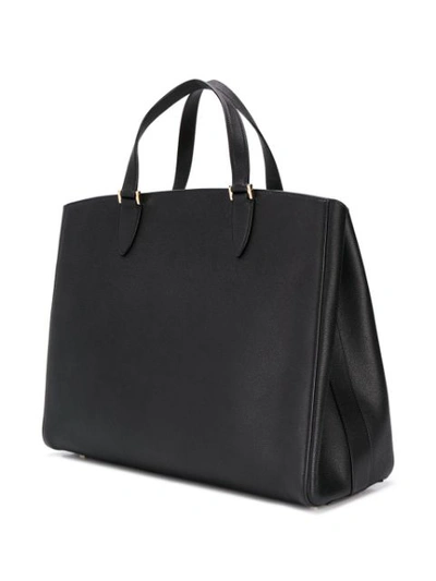 Shop Valextra Brera Tote Bag In Black