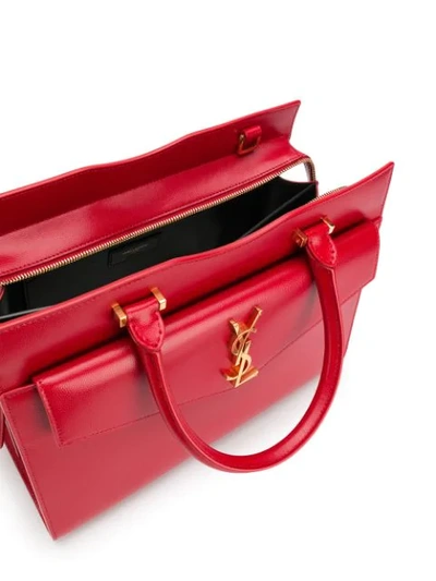 Shop Saint Laurent 'uptown' Handtasche In Red