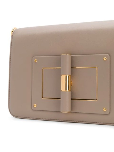 Shop Tom Ford Twist Lock Shoulder Bag In Neutrals