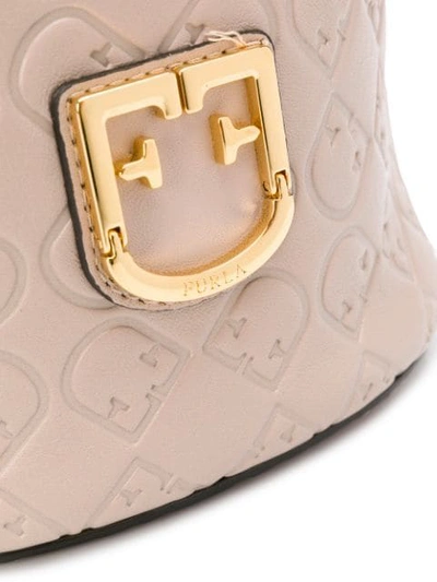 Shop Furla Corona Drawstring Bucket-bag In Pink