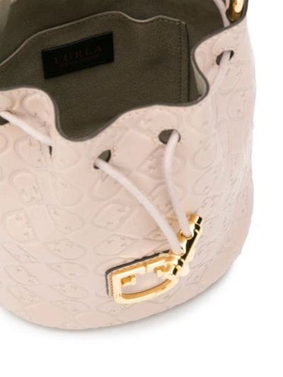 Shop Furla Corona Drawstring Bucket-bag In Pink