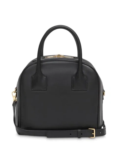 Shop Burberry Small Cube Tote Bag In Black