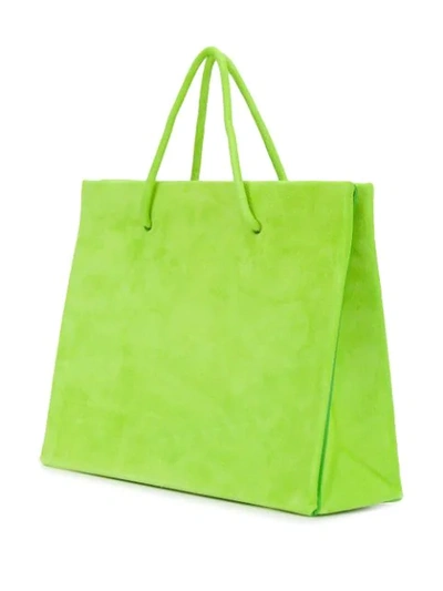 Shop Medea Rectangular Shaped Tote In Green